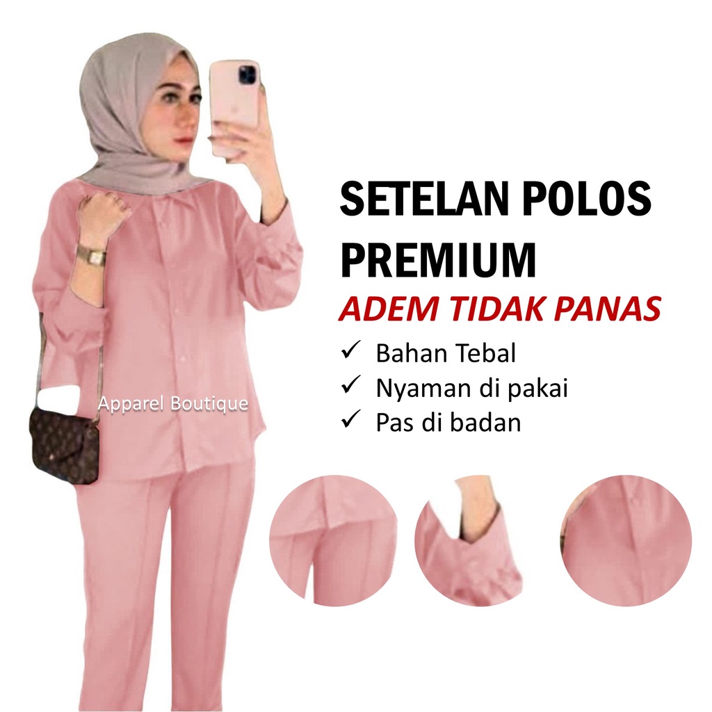 Jual Setelan Kemeja Wanita Kerja Formal One Set Adem Ori Premium Nabila Salsabila High Quality