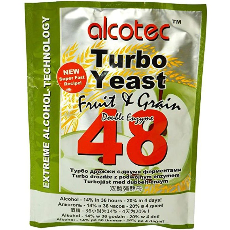 alcotec turbo yeast 48 fruit and grain