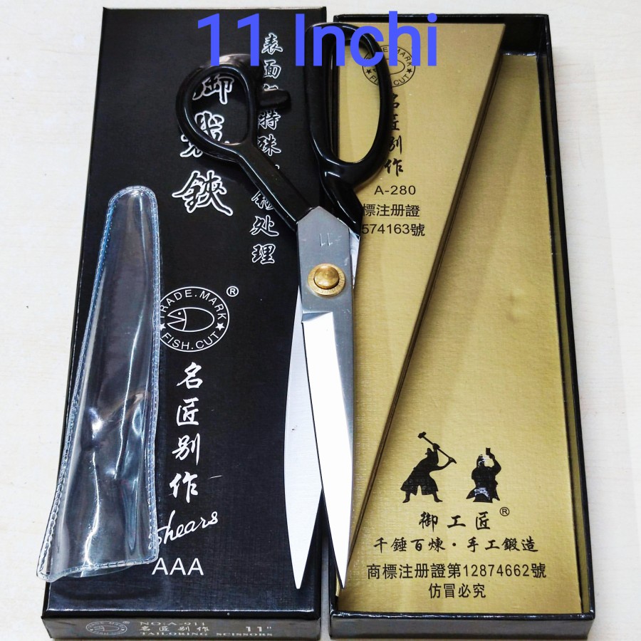 Gunting Kain Kualitas Taiwan Pegangan Lapisan Karet - 9 Inchi