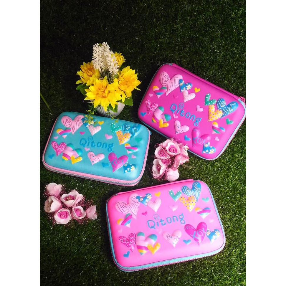 

Kotak Pensil Hardcase / Pencil Organizer ukuran besar - Qitong Love