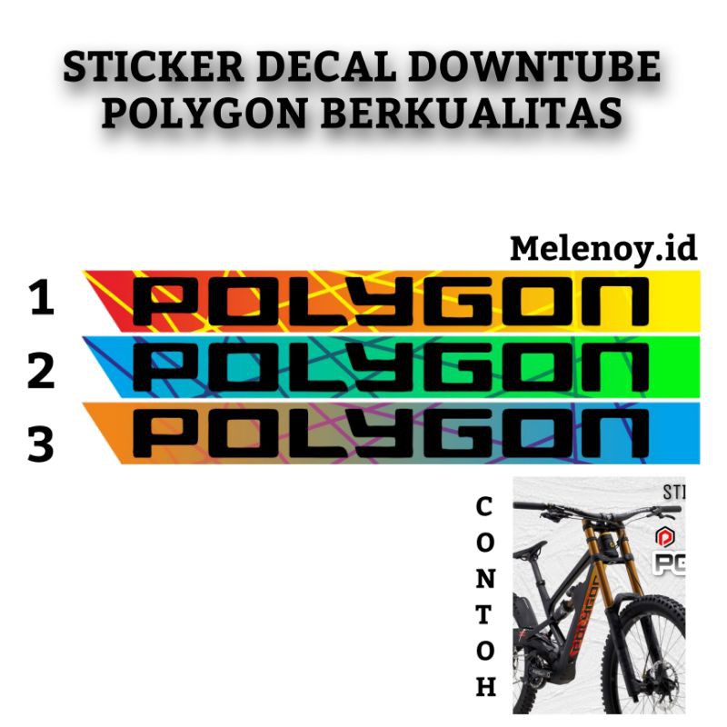 [ PROMO ] Sticker Decal Downtube POLYGON / Sticker Sepeda MTB / Stiker Frame Sepeda Gunung Terlaris