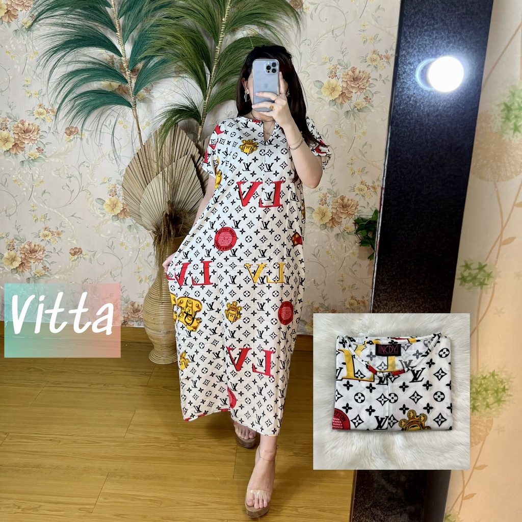 PART1 NCDY HOMEWEAR DASTER PANJANG SEMATA KAKI LD 130cm BUSUI FRIENDLY JUMBO-Vitta