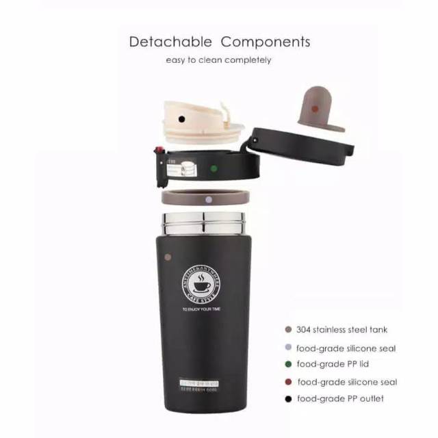 WnZcollection / Termos Kopi / Travel Mug Coffee Tahan Air Panas &amp; Dingin  B46 Stainless / Termurah