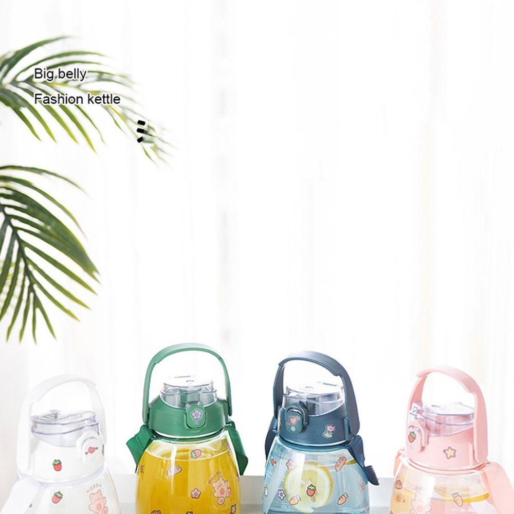 Solighter Water Bottle Botol Olahraga Kreatif Lucu Dengan Sedotan