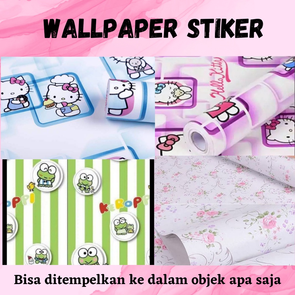 PROMO[3PCS 2KG]!!! WALLPAPER DINDING ROLL / STICKER RUANGAN 45cmx10meter