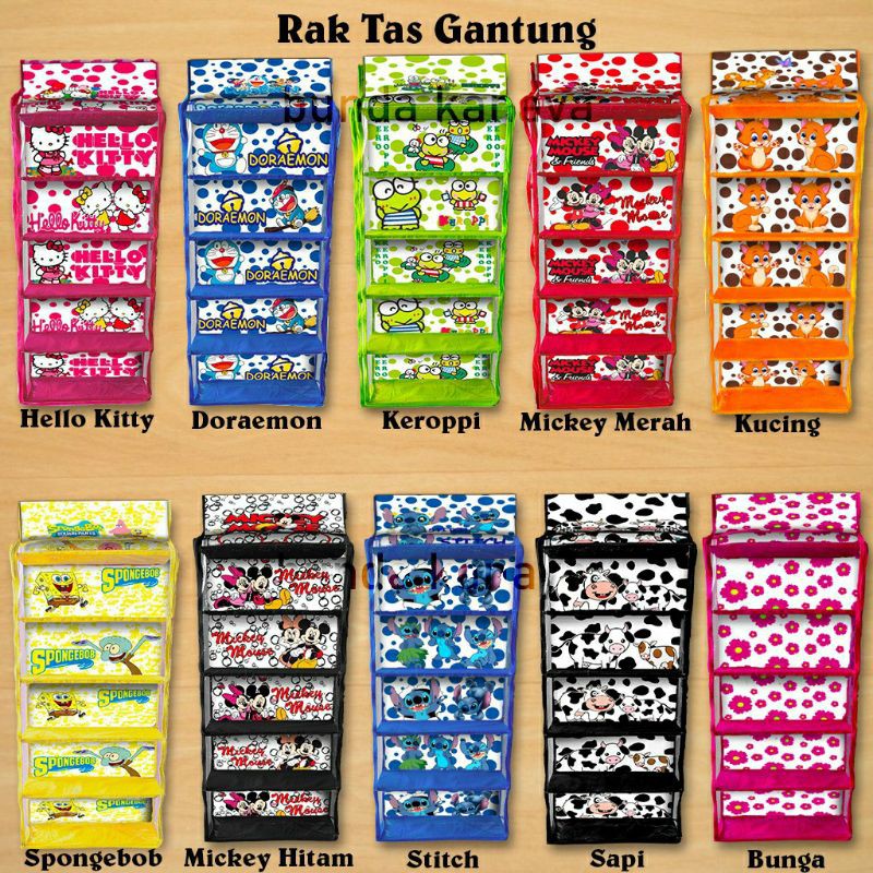 Rak tas plastik / Rak tas susun / Rak tas gantung murah