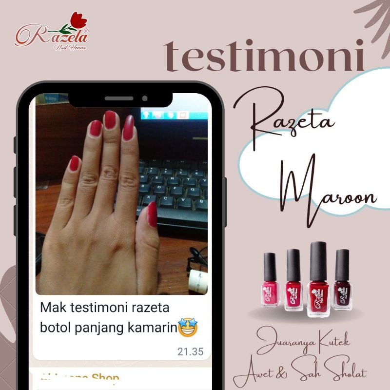 RAZETA NAIL HENNA / RAZETA KUTEK HENNA / KUTEK / HENA / PACAR KUKU / TUFFAH / CERIA / NAURAA