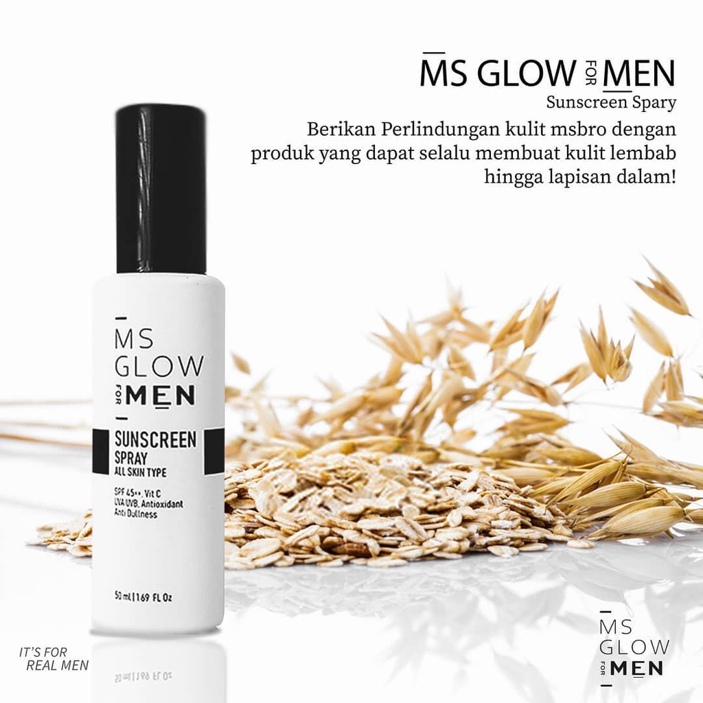 MS GLOW FOR MEN SUNSCREEN SPRAY ALL SKIN TYPE 50ML