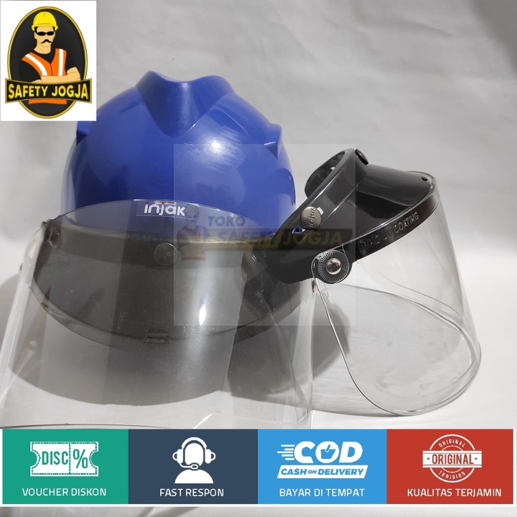 KACA FACEHIELD COATING INJAK CLEAR UNTUK HELM FACESHIELD PROYEK