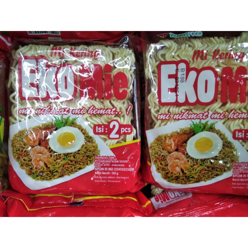 

Mie Kering Eko mie Isi 2 Pcs 120gram