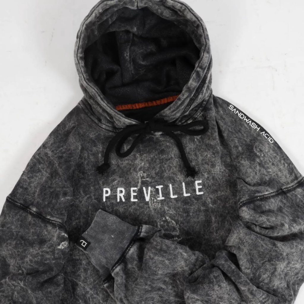 Sweater Hoodie sandwash Sweater Hoodie PREVILLE SANDWASH POLOS / Hoodie Pria / Hoodie Available Casual Good Brand Quality (Fulltag) Realpict