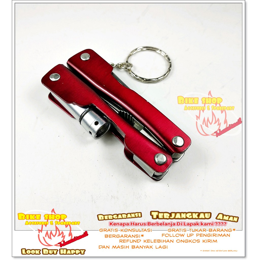 Tang lipat dan kunci perkakas mini