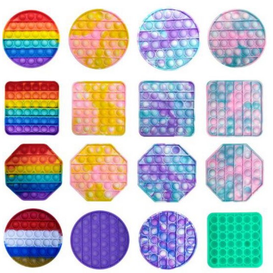MAINAN VIRAL POP IT BUBLE SILICON PUSH BUBLE FIDGET CUBE MAINAN TREND PINCET SENSORY RAINBOW POP IT-5