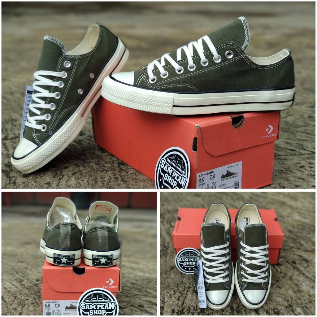 sepatu converse 1970S 70S ox low field surplus green original premium import BNIB vietnam