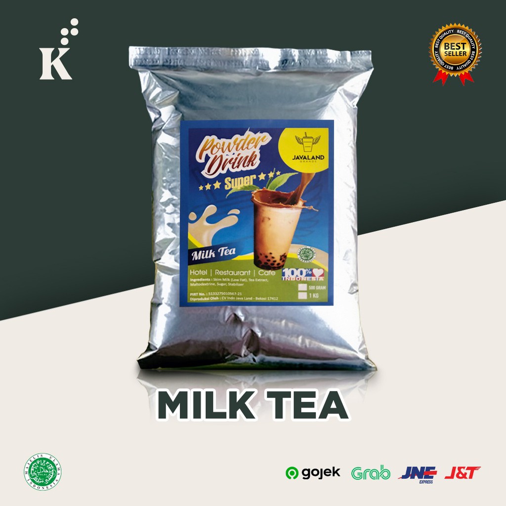 Bubuk Minuman Bubble Powder Drink rasa MILK TEA SUPER Javaland 1kg