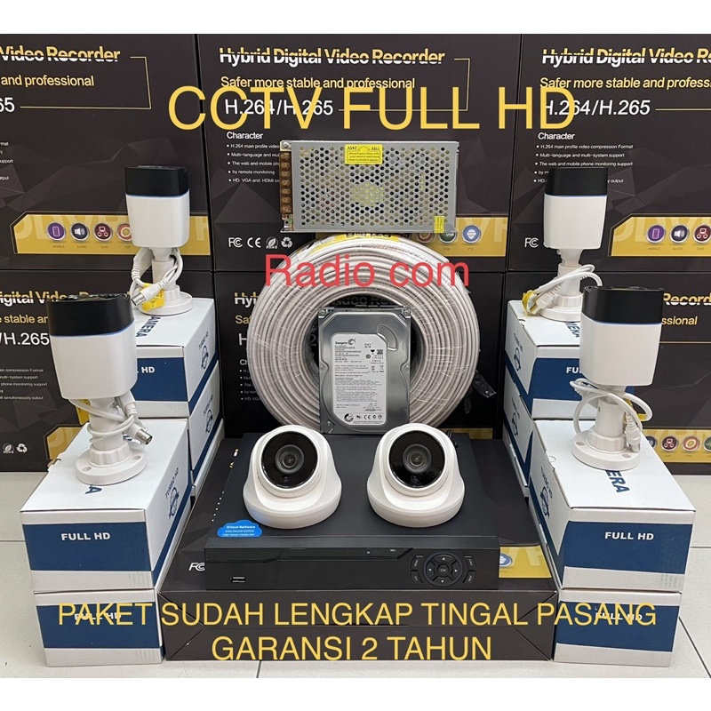 paket cctv 8 channel 6 kamera 5mp full hd ir sony