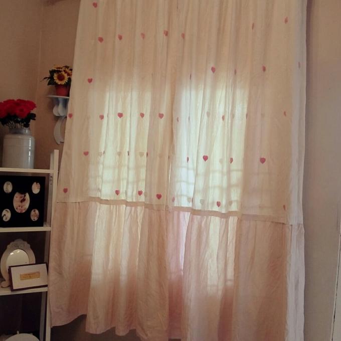 sale gorden blackout shabby chic. Motif love timbul.