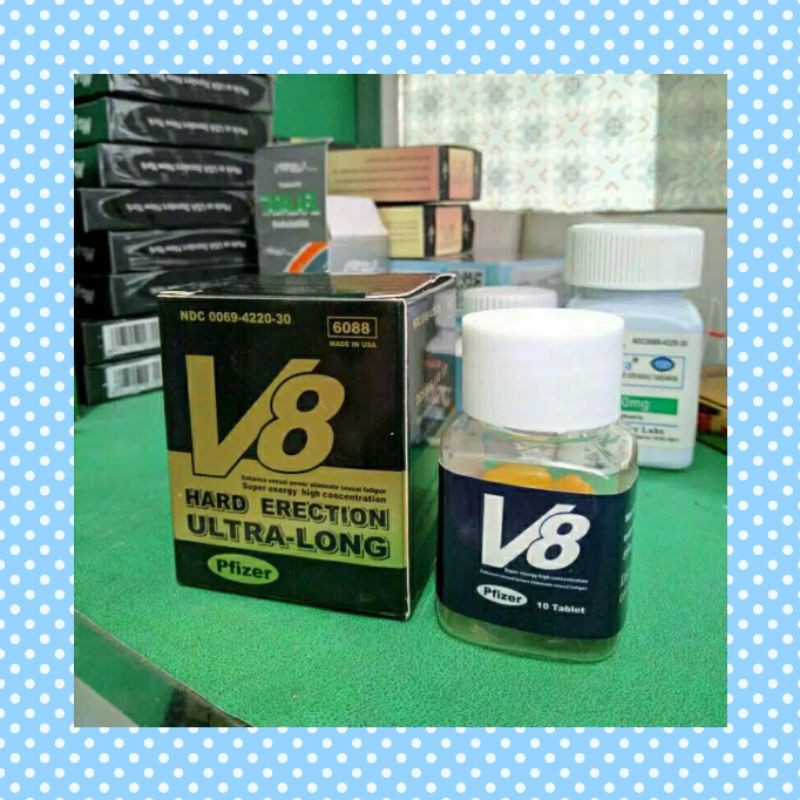 obat kuat herbal V8 suplemen penambah stamina pria dewasa tahan lama asli original