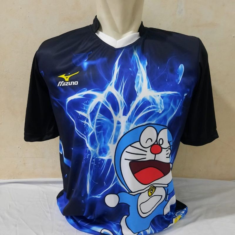 KAOS OLAHRAGA PRINTING DORAEMON BOLA VOLLY
