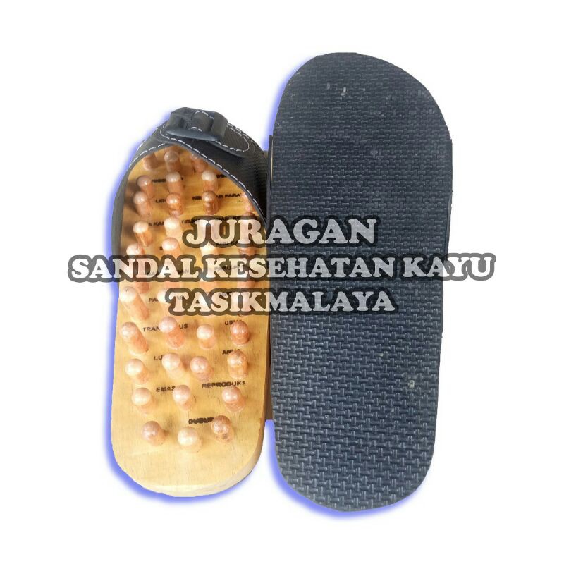 Sandal Kesehatan Kayu, Alas Kaki Rematik Sendal Cucuk Pijat Terapi Refleksi Repleksi Reflexy Hasbina