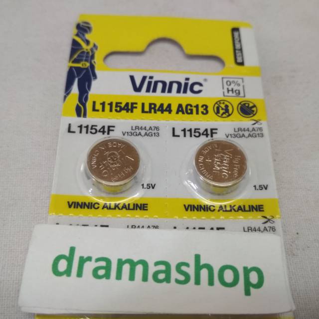 Baterai Batre Jam LR44 LR 44 AG13 AG 13 L1154F a76 a 76 Vinnic