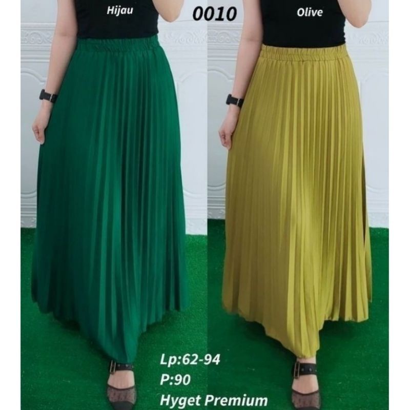 Rok Plisket Polos Hyget Lipit Mayung Premium Bawahan Wanita Murah Fit S-XL