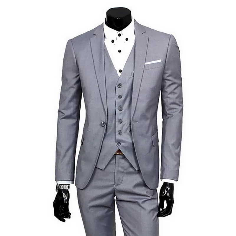 SETELAN BLAZER SLIMFIT PRIA 4IN1 - CHAIDEN SUIT GREY WHITE LIST HIGH QUALITY FULL FURING ORIGINAL