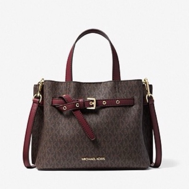 MICHAEL KORS MK  Emilia Small Logo Satchel Black