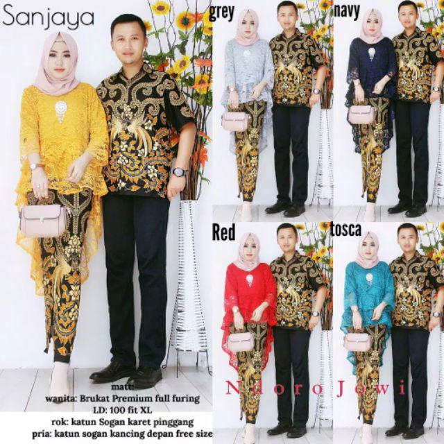 Batik Couple Brokat Pinguin Adelia Sanjaya
