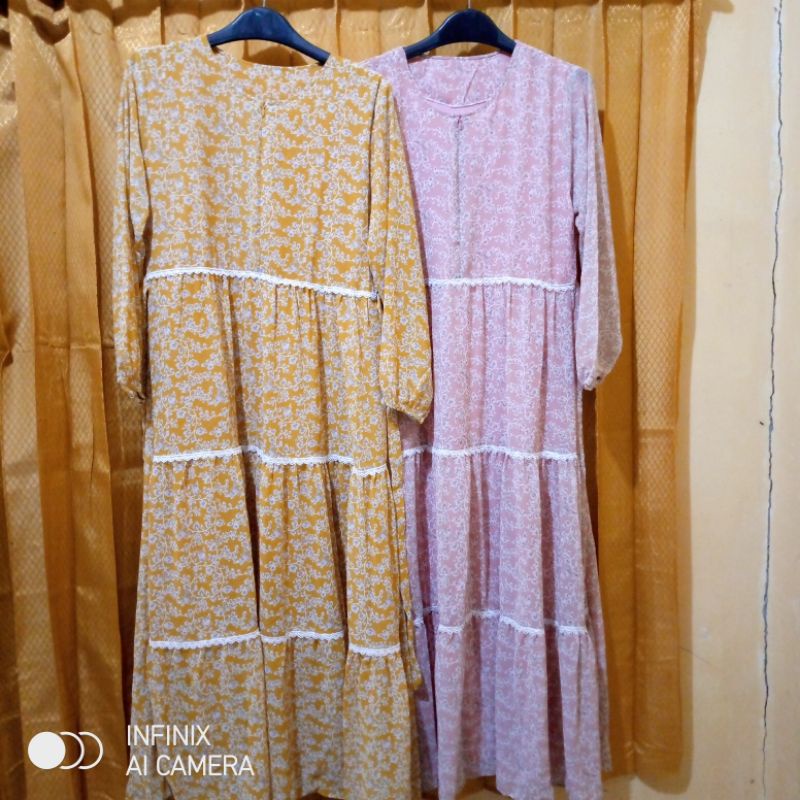 gamis ceruti renda
