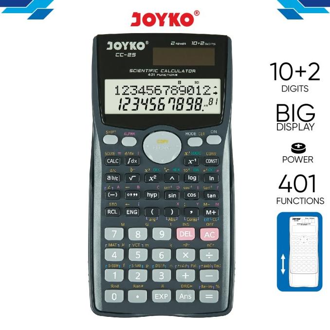 

[COD] Calculator / Kalkulator Joyko CC-25 / Scientific / 401 Functions BERGARANSI Kode 526
