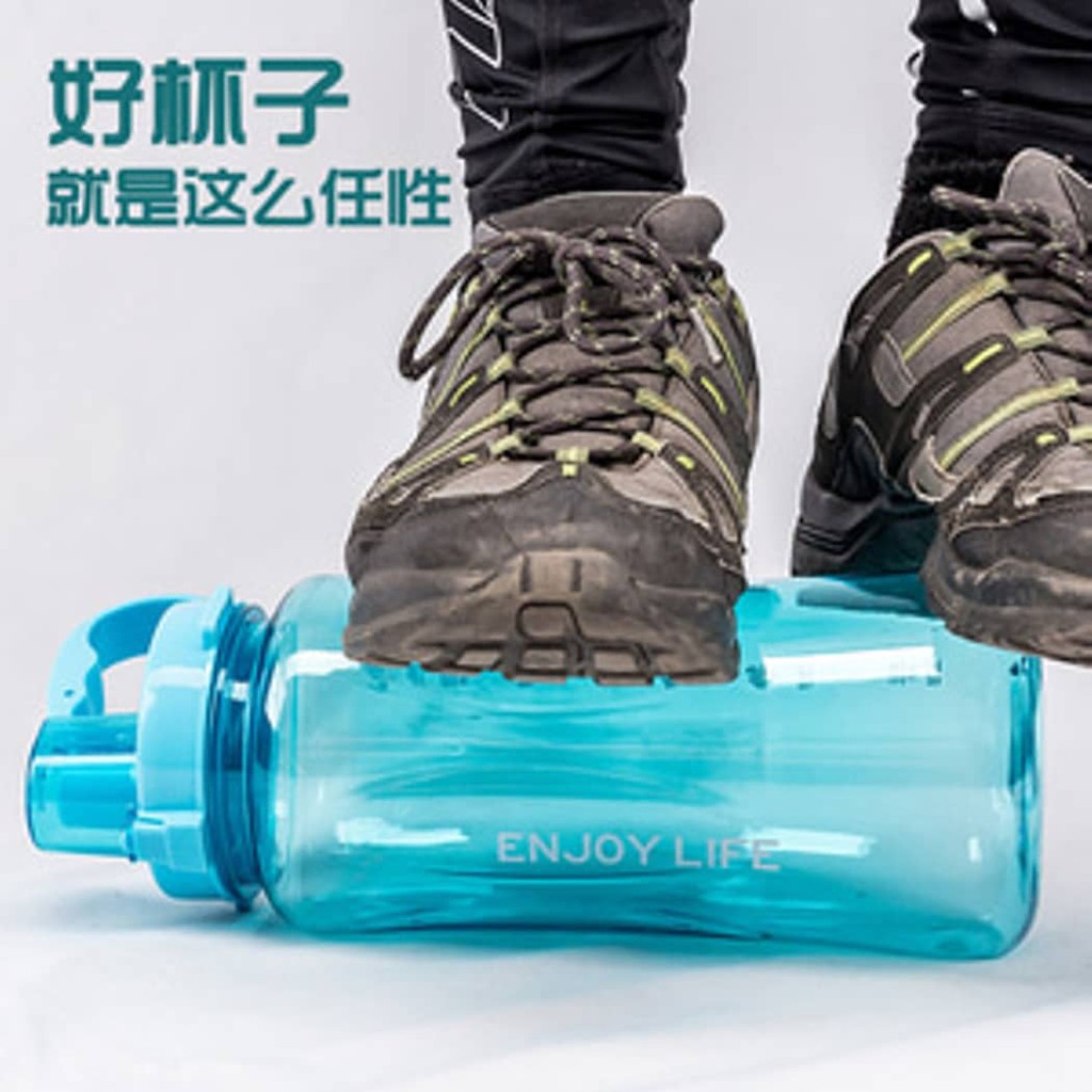 BOTOL MINUM ENJOY LIFE  isi 1,5 Liter Botol Fitnes Pria Infused Water Spesial  Liter Termos Gantung dengan Tali Botol Teh Panas