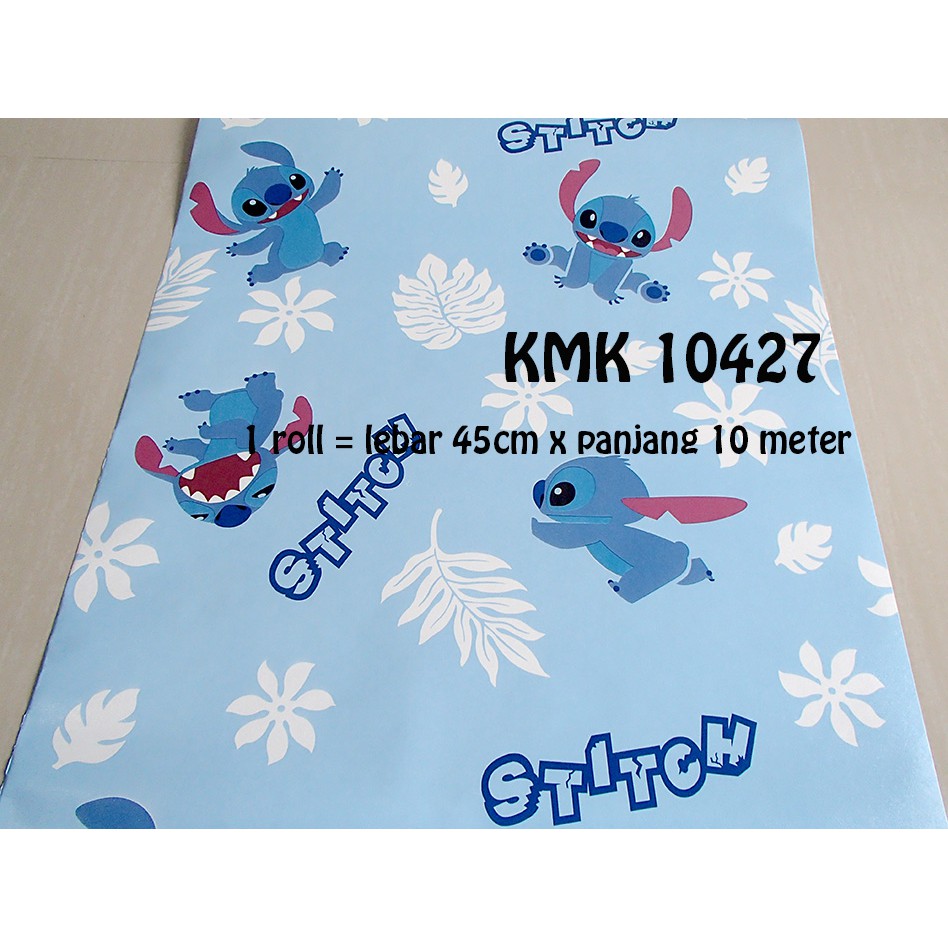 WALLPAPER BIRU LILO &amp; STITCH KMK 10427 WALLSTICKER WALL STIKER STICKER KAMAR ANAK KARAKTER STICH