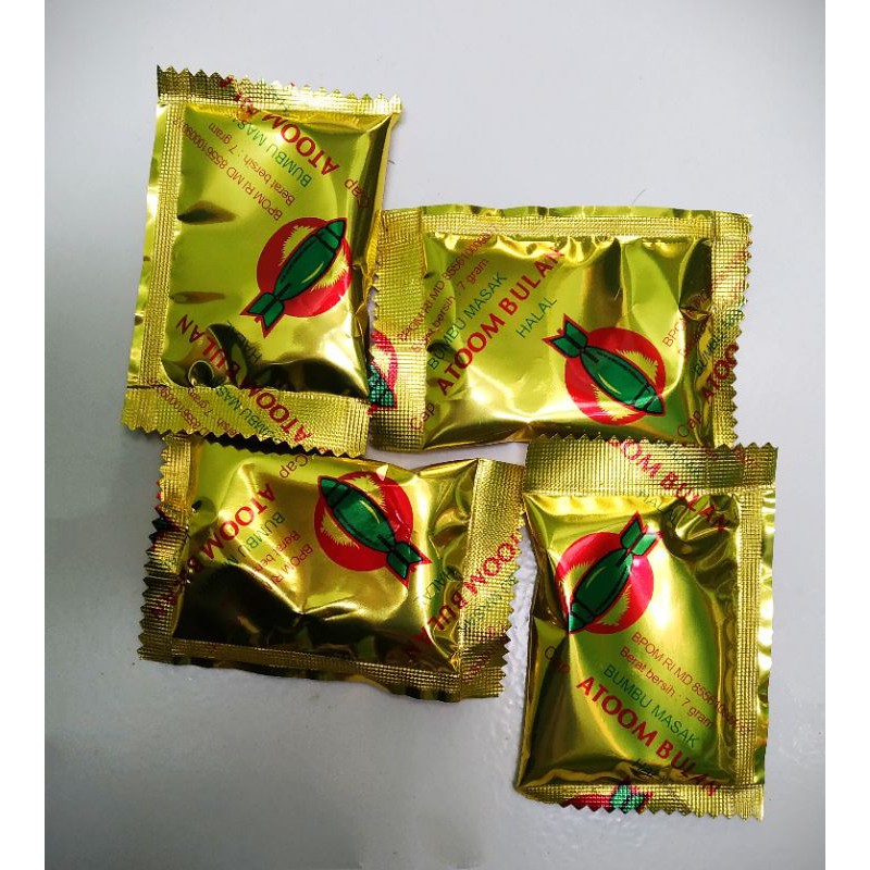 

Bumbu atoom / bumbu tabur / atom / atoom bulan / bumbu serbaguna / bahan seblak / penyedap rasa