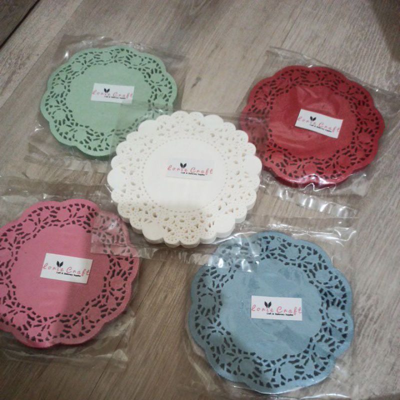 

COD READY 100pcs 4.5" Doilies Paper Planner Bujo Baking Alas Kue Toples
