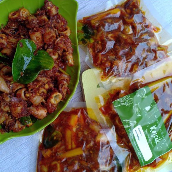 

Cumi Asin Balado. Frozen Food.