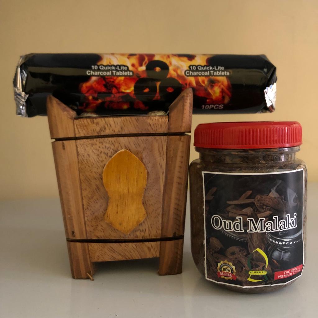 Paket Mabkharat Prapen Kayu Mini OUD MALIKI Premium