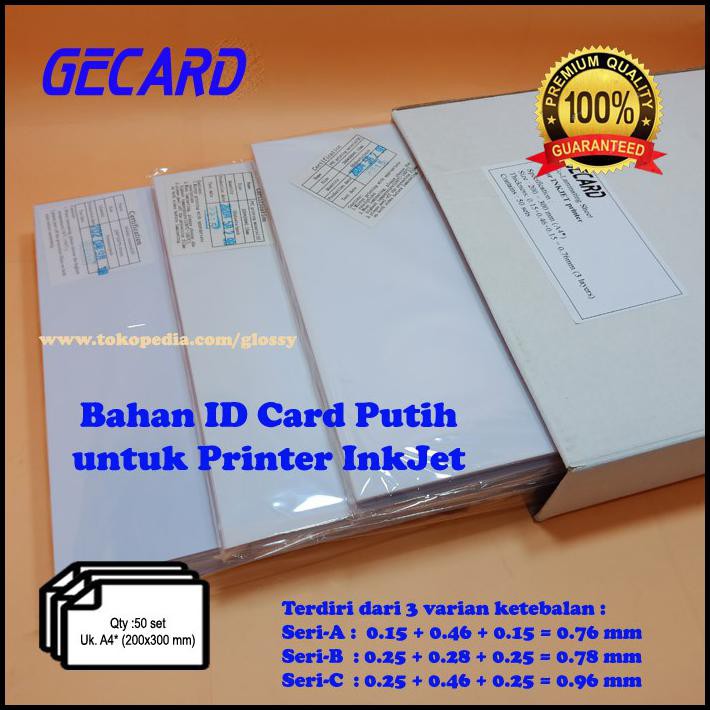 

Pvc Bahan Id Card Putih 50 Set - Seri-B