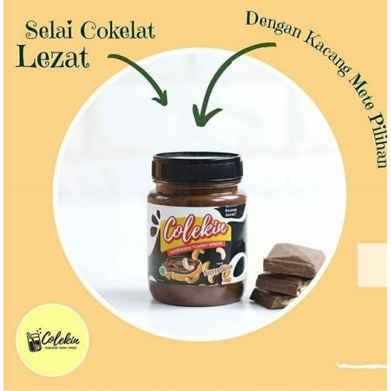 

Selai Coklat Colekin Selai Olesan Roti rasa silverqueen home made 200 gr