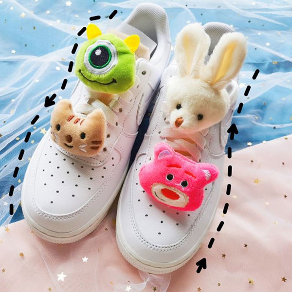 hiasan tali sepatu boneka kartun plush doll shoe pendant agh011 (3G3)