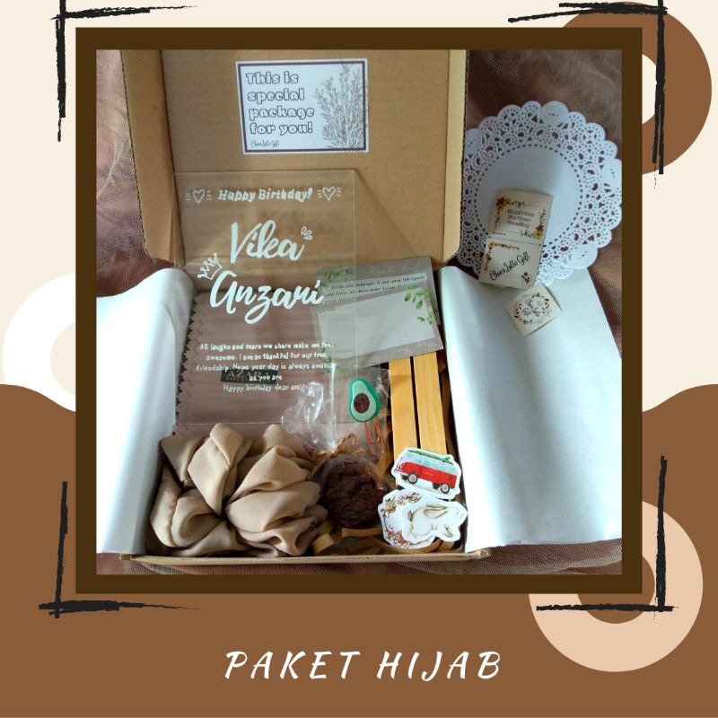 

Giftbox Paket Hijab | Acrylic Lettering | Hampers Murah | Kado Murah
