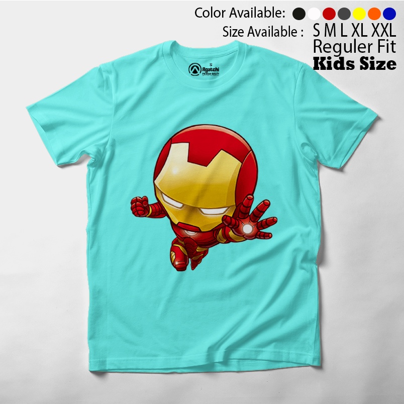 Baju Anak / Kaos Atasan Anak / Kids T Shirt Baby Marvel Chibi Kawaii Iron Man