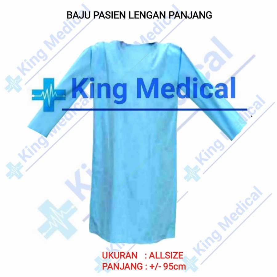 Jual Baju Pasien / Baju Rumah Sakit Lengan Panjang ( All Size