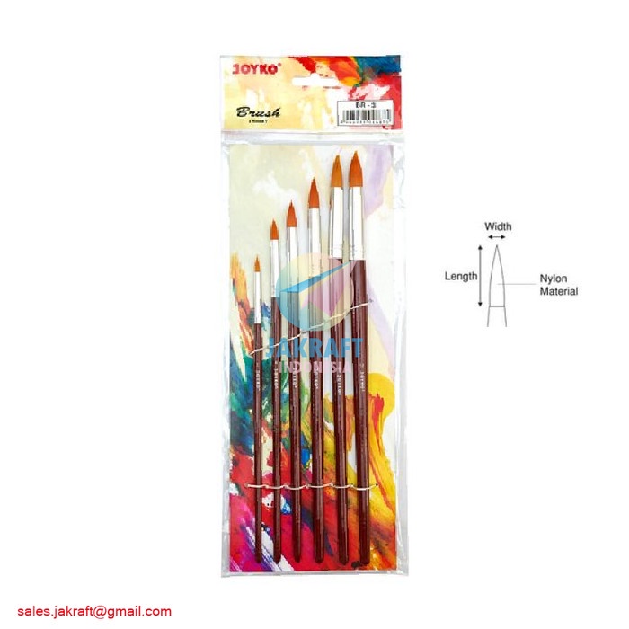 

Produk Terbaru Kuas Lukis Round Brush Set Joyko Br-3 Isi 6 (No. 2, 4, 6, 8, 10, 12)