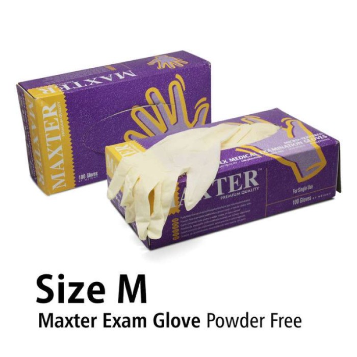 Sarung Tangan Maxter Exam Glove Non Powder Size M OJ2