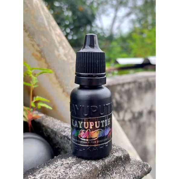 Original Kayu Putih Plus El-Kahfi-Herbal Tetes Pelega Sesak Nafas Botol Putih-Hitam Besar