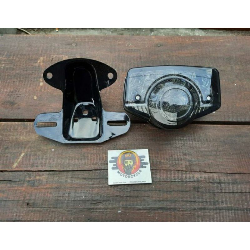 stoplamp led 3in1 set pangkon dudukan cb100 cb 100 lampu rem belakang