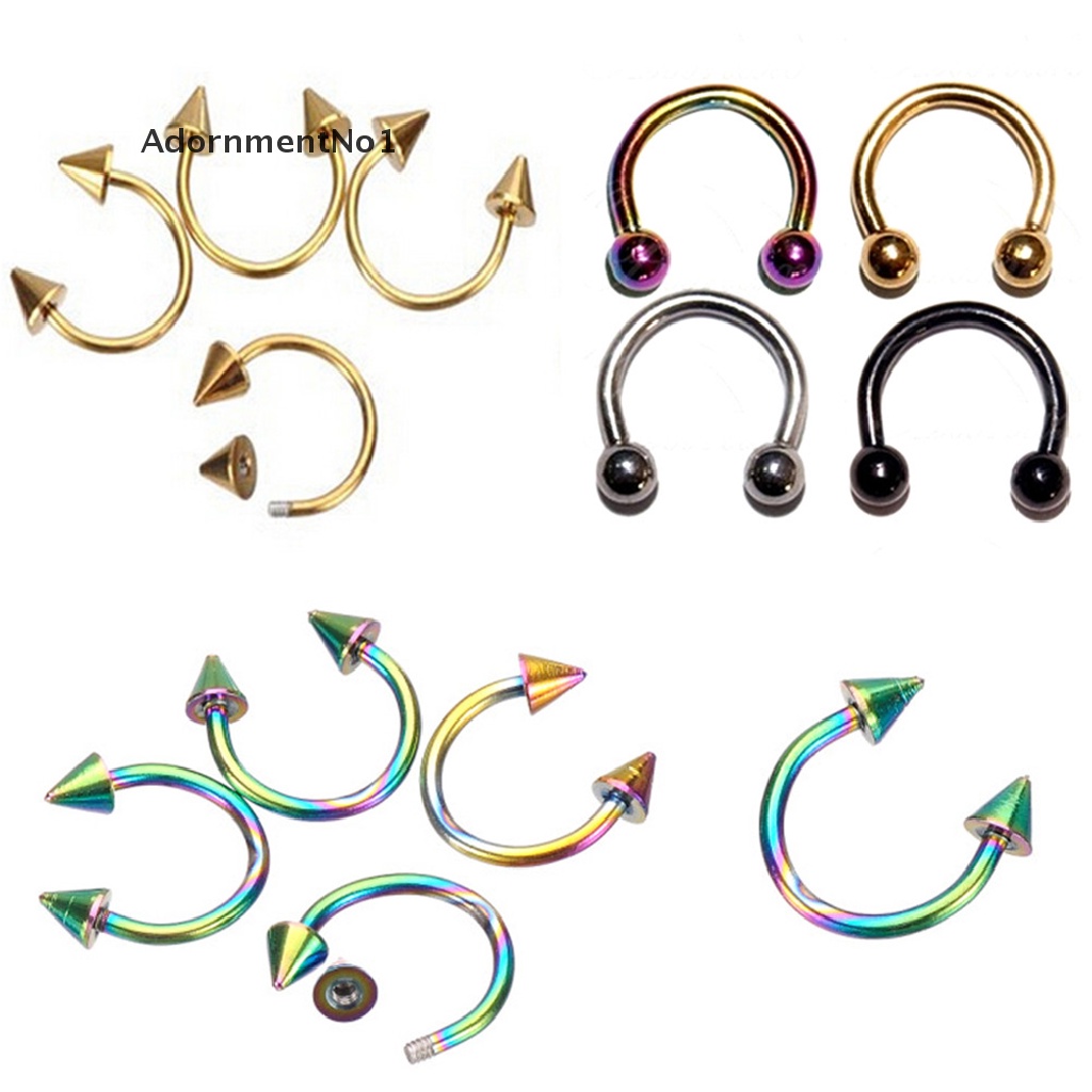 [AdornmentNo1] 1X Stainless Steel Body Jewelry Horseshoe Nose Piercing Septum Lip Ring New [new]