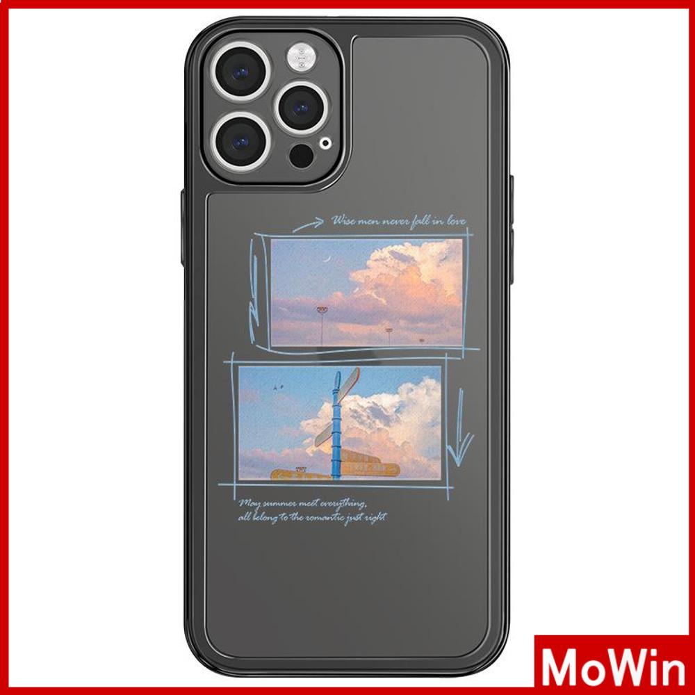 Casing Silikon iPhone 13 Pro Max 12 Pro Max 11 7 + Shockproof Motif Langit Biru Awan Putih