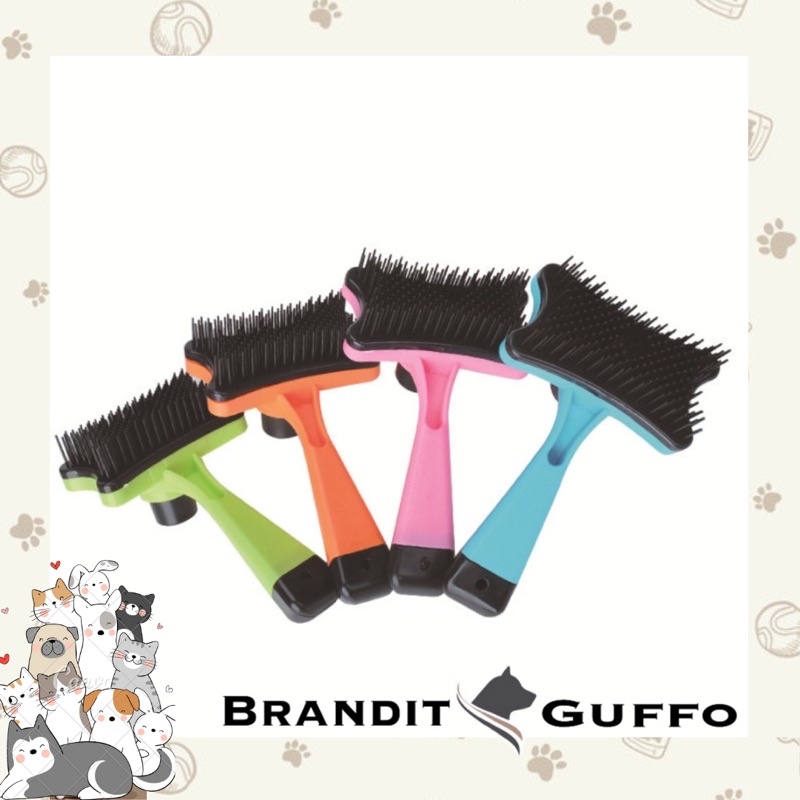 Sisir grooming brush kucing anjing kelinci tombol sisir bulu pet timmer